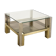 Coffee table in brass and glass 1960