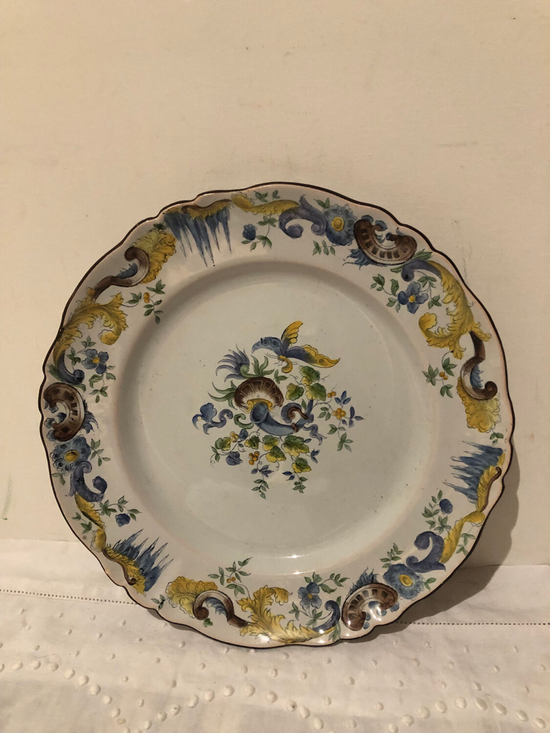 Plate Emile Galle Saint Clément around 1900