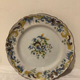 Plate Emile Galle Saint Clément around 1900