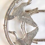 Silea silver metal duck trivet