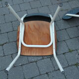 2 blue Formica cjaises, circa 1950