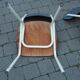 2 chaises en formica bleu vers 1950