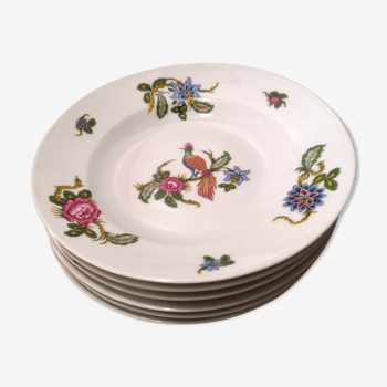 6 assiettes creuses W. Guérin Limoges