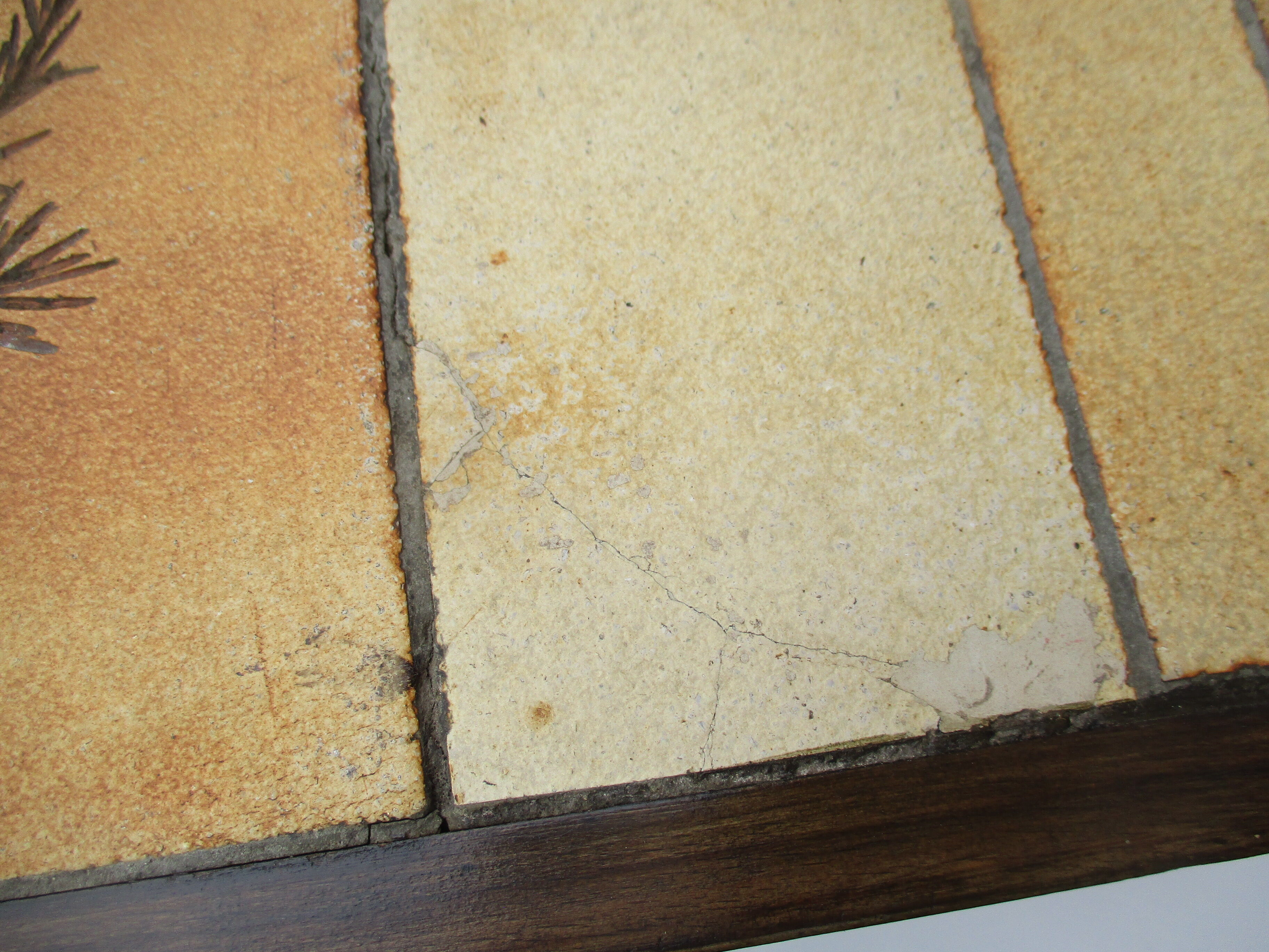 Vallauris coffee table by Raymonde Leduc gres modele aux herbiers vintage