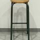 Industrial high stool in wood and iron