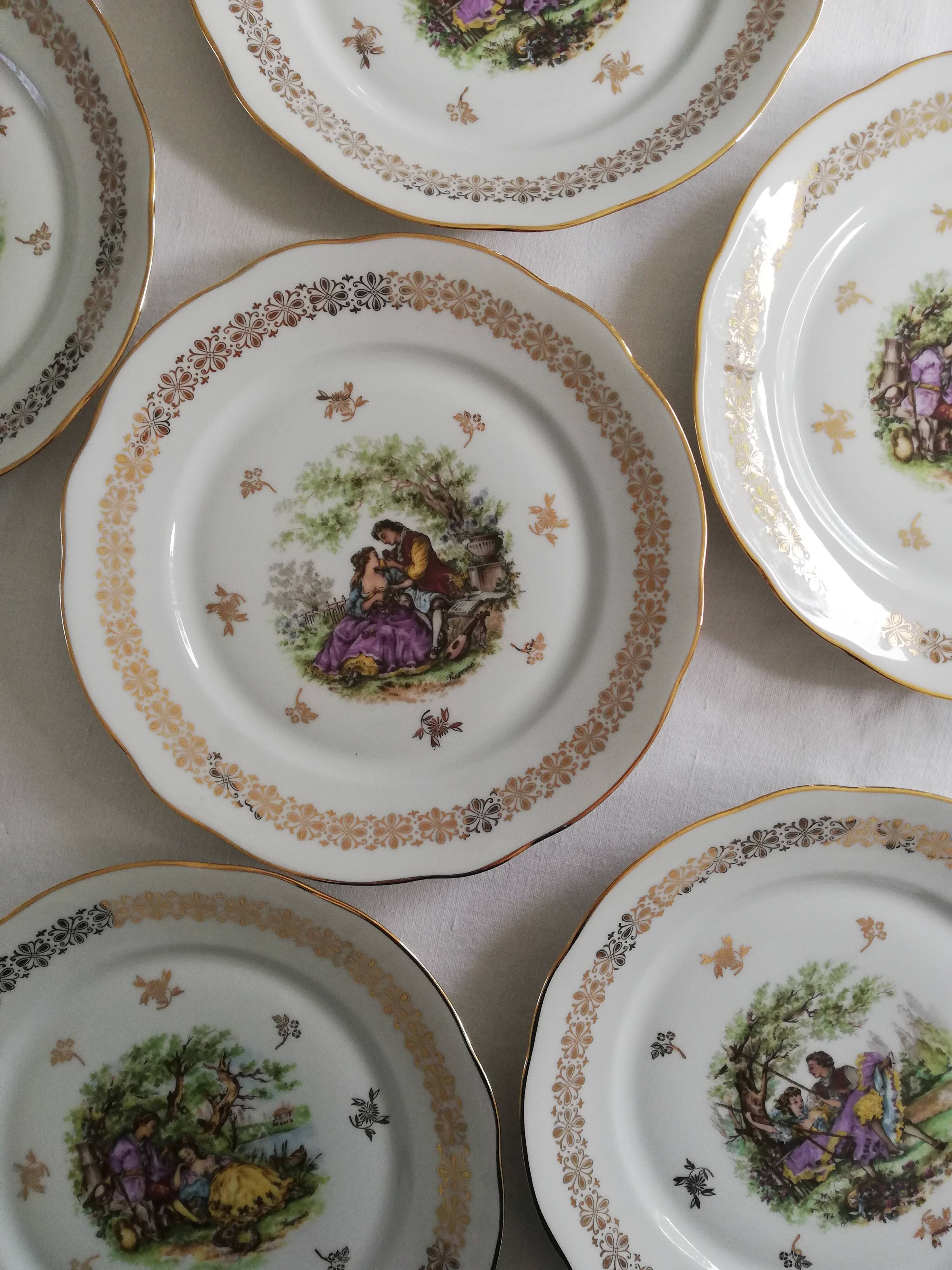 Vintage Fragonard porcelain plates