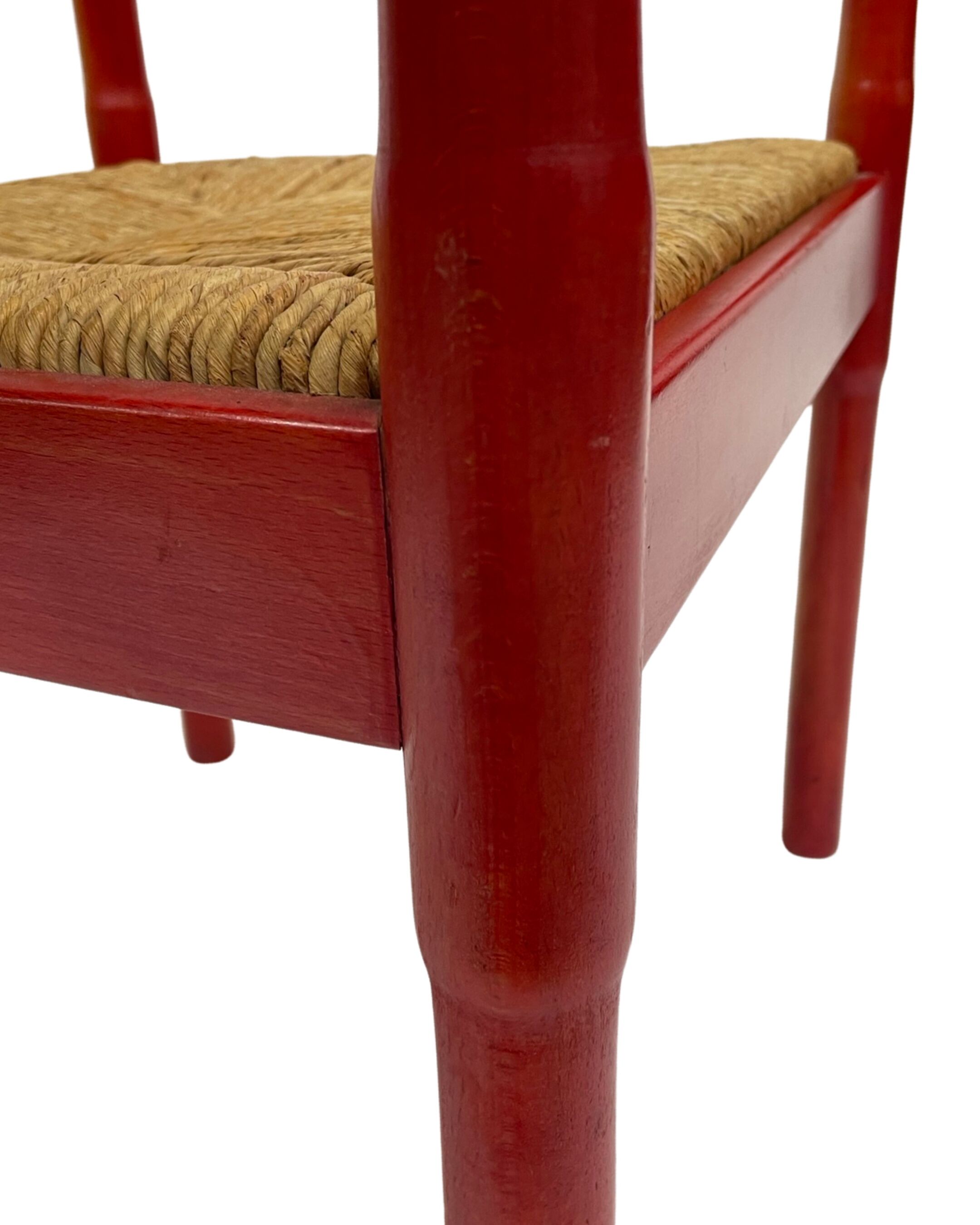 Fauteuil Carimate modèle 892 Vico Magistretti pour Cassina en rouge