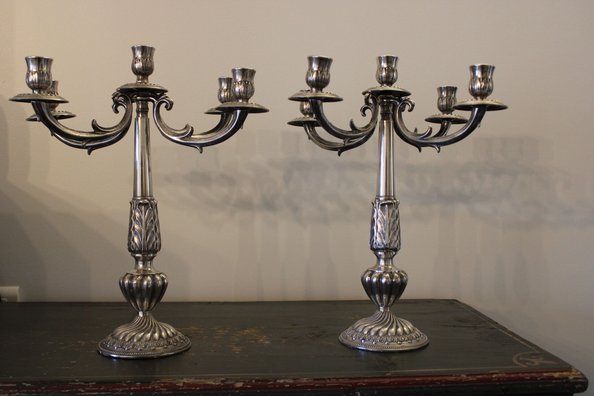 Pair of Louis XVI style chandeliers