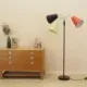 Danish floor lamp with three adjustable arms, metal construction, 2000s