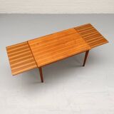 Danish extendable teak dining table by brdr furbo 1960s