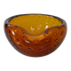 Amber Sommerso Murano Glass Ashtray, Italy, 1960s