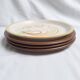 Vintage hand-painted flower stoneware plates