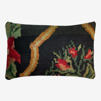 Housse de coussin vintage turque faite à la main, 30 x 50 cm