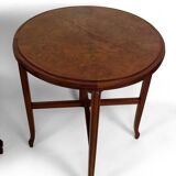 Pedestal table / nesting tables convertible into 2 side tables, Art Nouveau, France, 1910