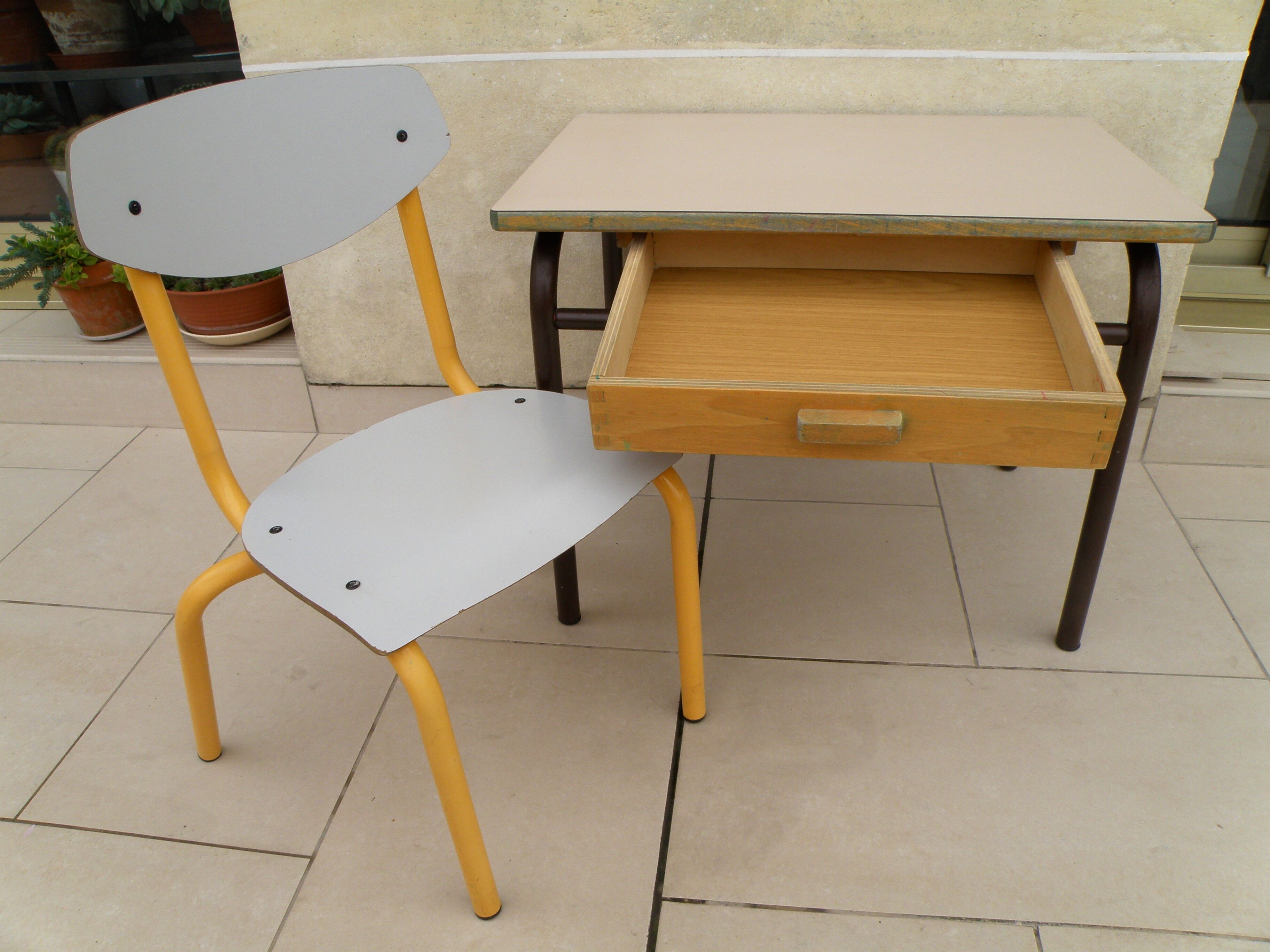 Vintage school desk and chair