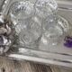 Lot de 4 coupes à dessert en verre ciselé