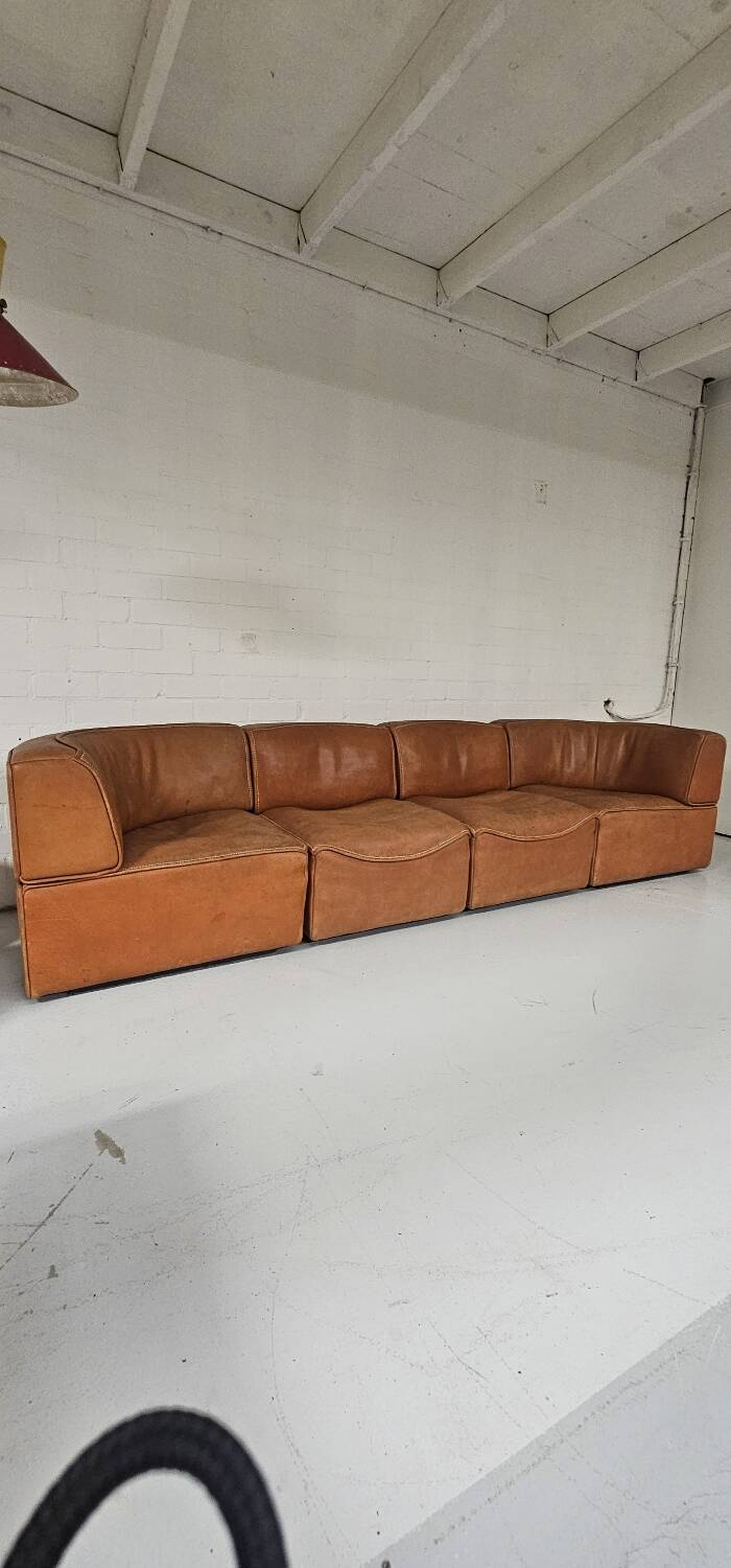 Canapé modulable De Sede DS 15 en cuir de selle