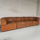Modular sofa De Sede DS 15 in saddle leather