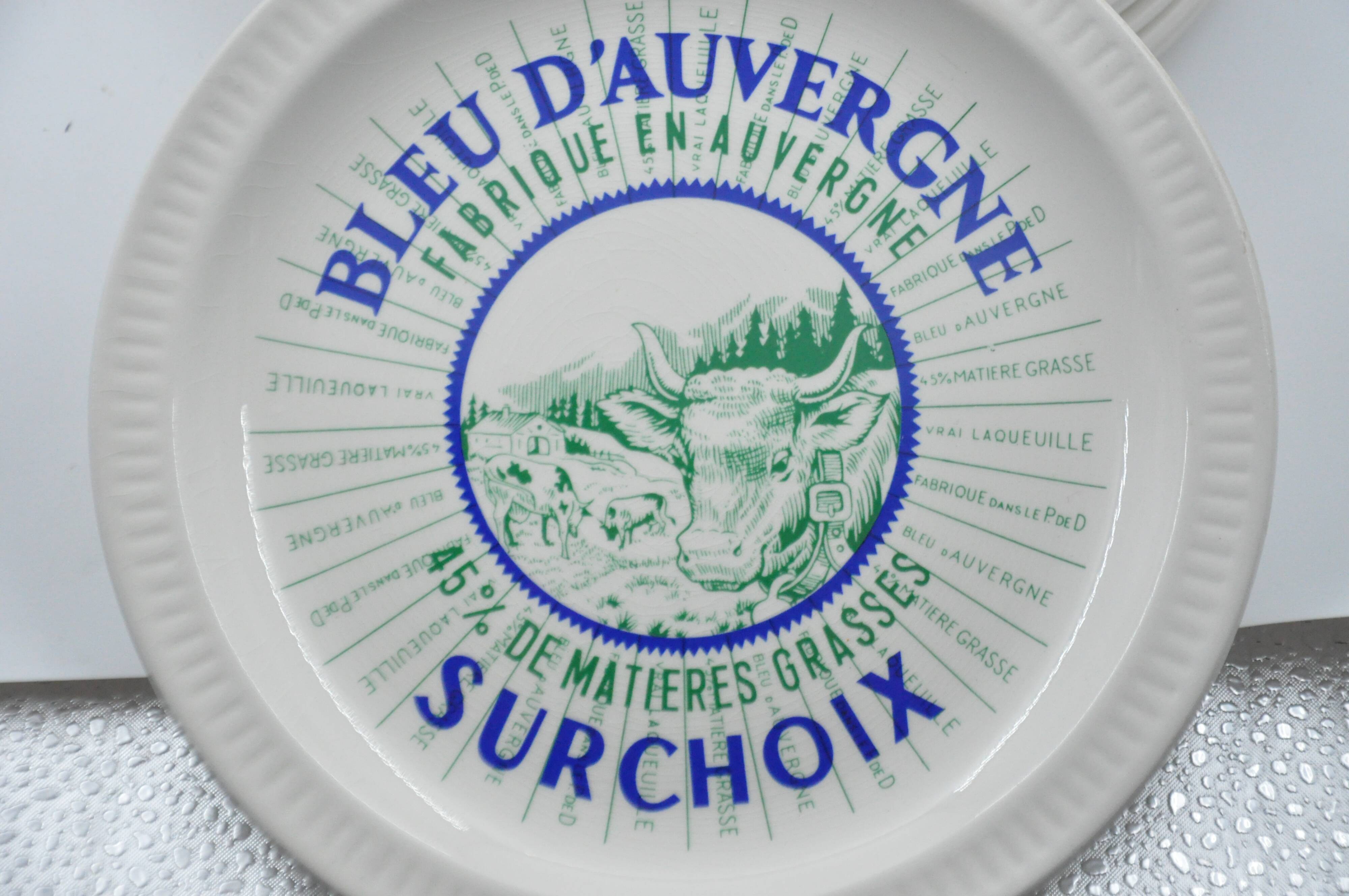 Old service 7 cheese plates brand saint amand art table collection
