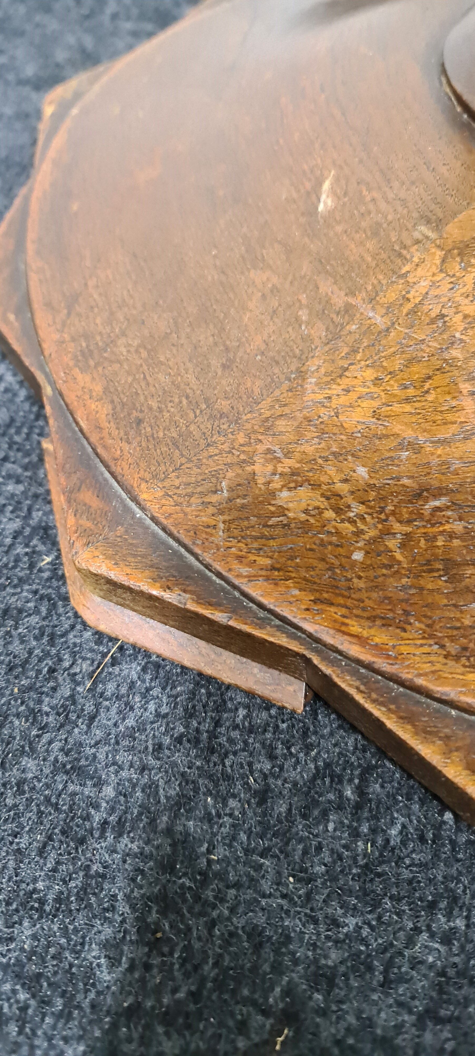 Vintage oak side table from the 1940s