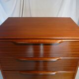 High Scandinavian teak chest of drawers