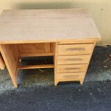 pretty sanded wood children's desk from the 1940s