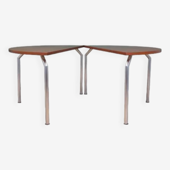 Teak half round table, Danish design, 1970s, manufacturer: Bent Krogh