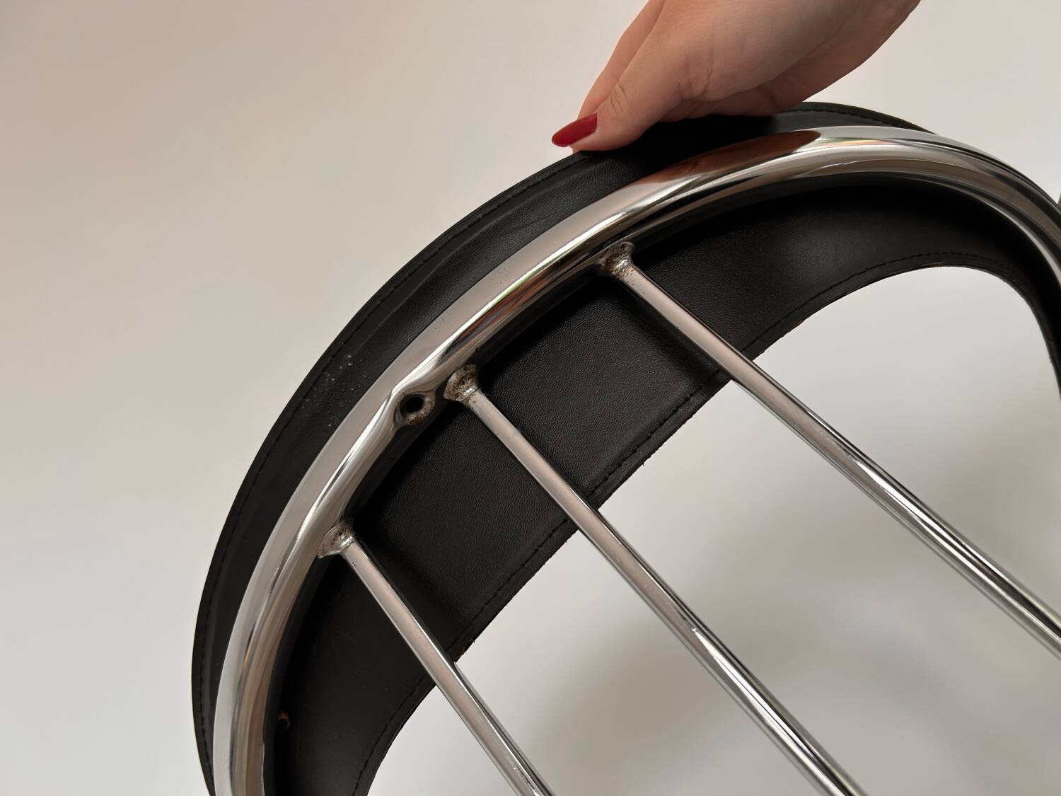 Chaises de bureau arrben italie années 70 chrome