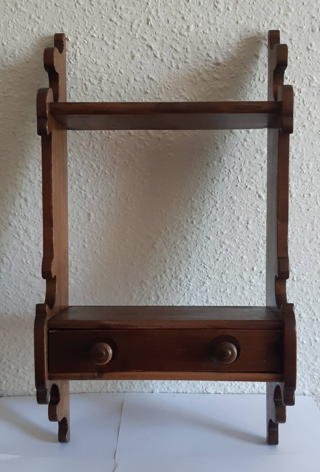 Wooden wall shelf