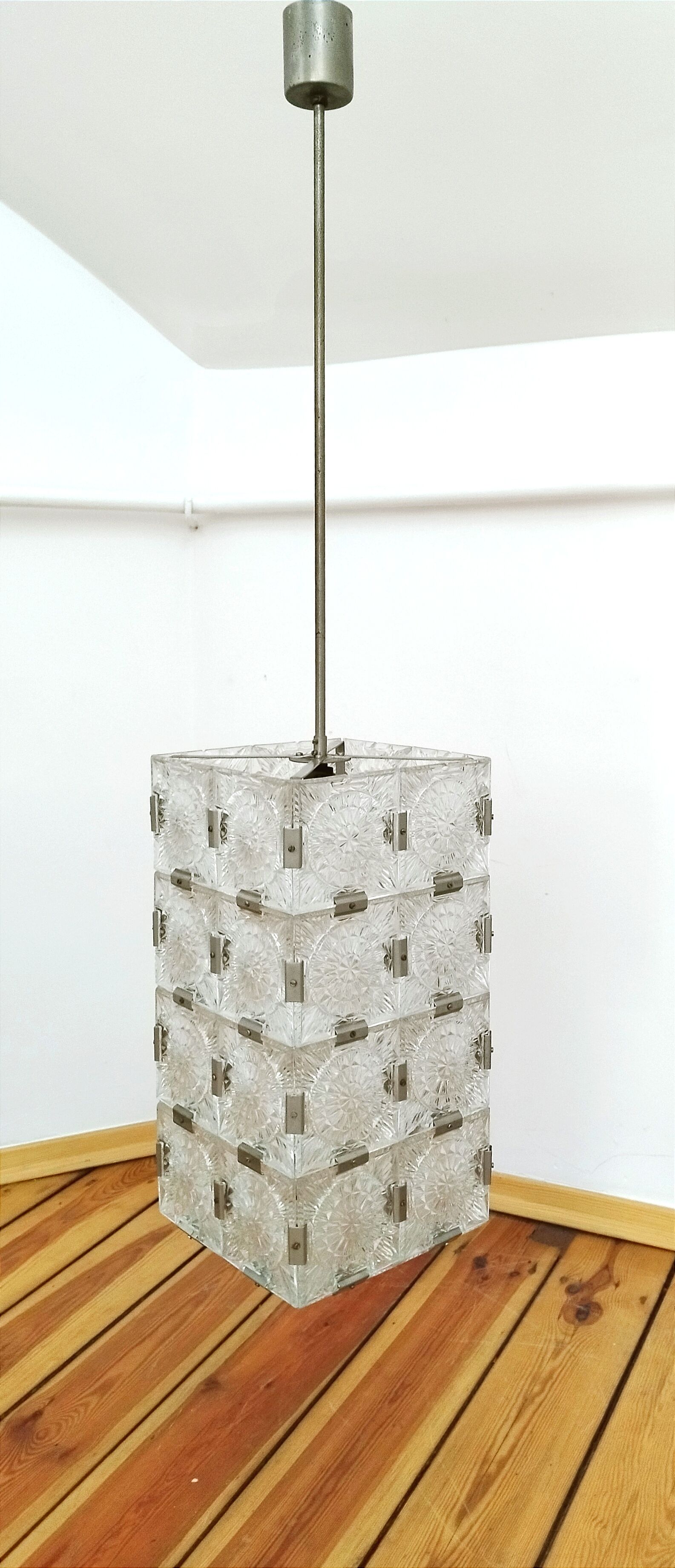 Pendant lamp Kamenický Šenov, Czechoslovakia 60s