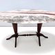 Vintage Beech Coffee Table Ascribable to Paolo Buffa with an Oval Red Onyx Top
