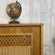 Vintage wood/wicker cabinet