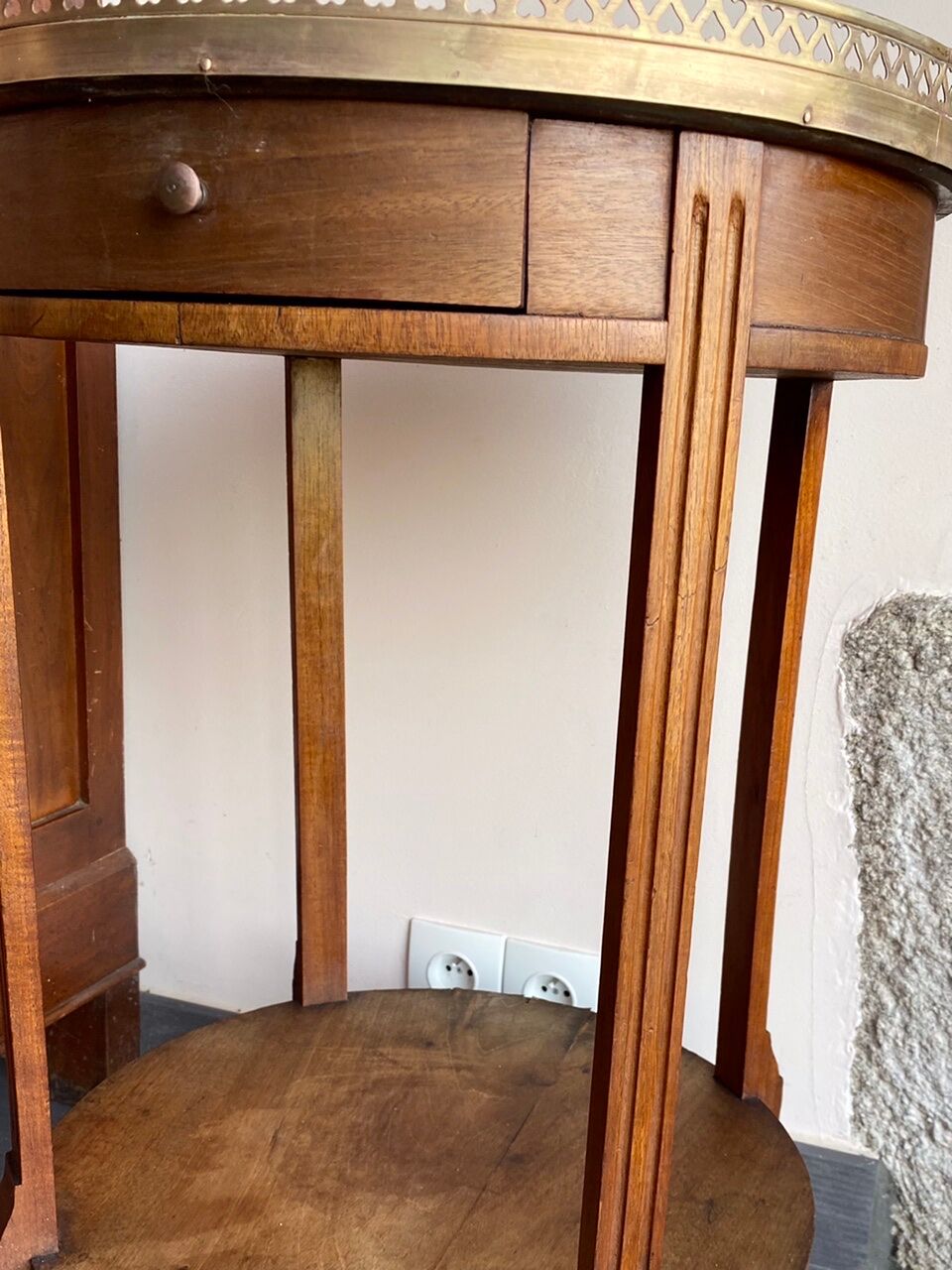 Louis XV-style hot water table in brace, early XX Century