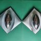 Paire d'appliques murales ufo futuristes