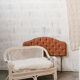 Pink velvet headboard "gorse"