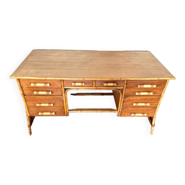 Bureau ancien en rotin