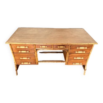 Bureau ancien en rotin