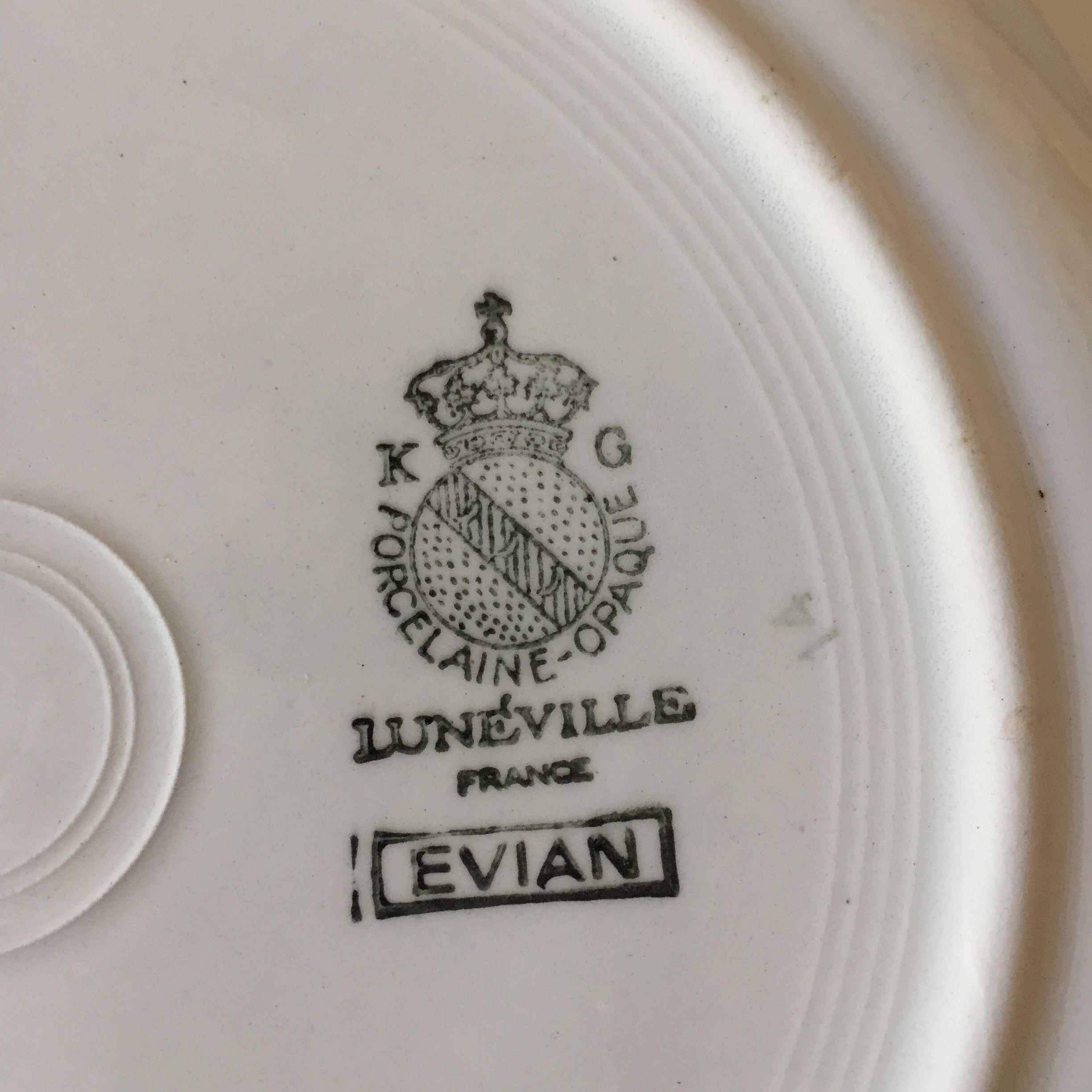 6 dinner plates - lunéville model evian