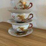 Japanese service with golden dragon pattern