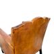 Fauteuil Moustache Français Antique – Fauteuil Club en Cuir Cognac – Début du 20ème siècle