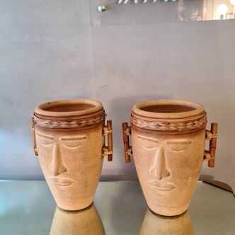 Pair of antropromorphic vases of the Cloutier brothers