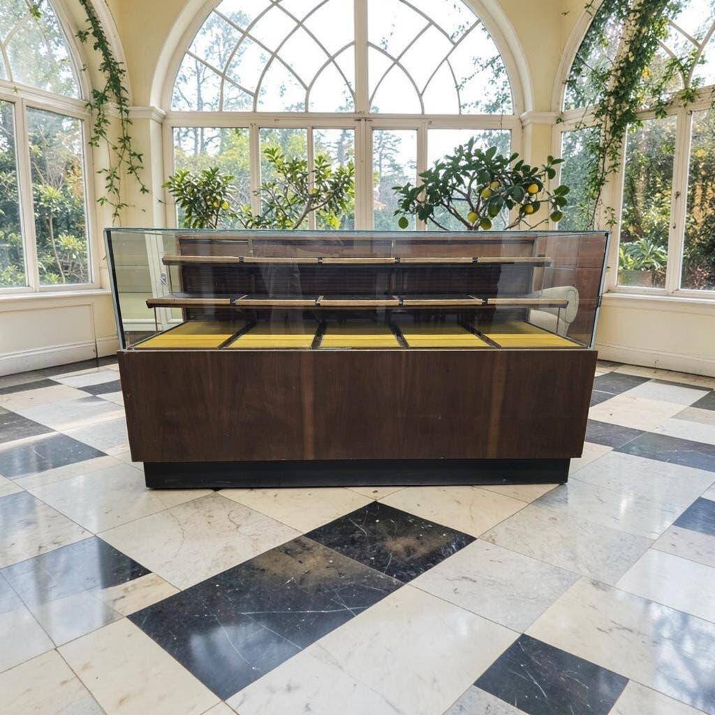 Vintage wooden shop counter/display case