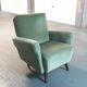 Fauteuil club année 50 60 déjà restauré vert d'eau