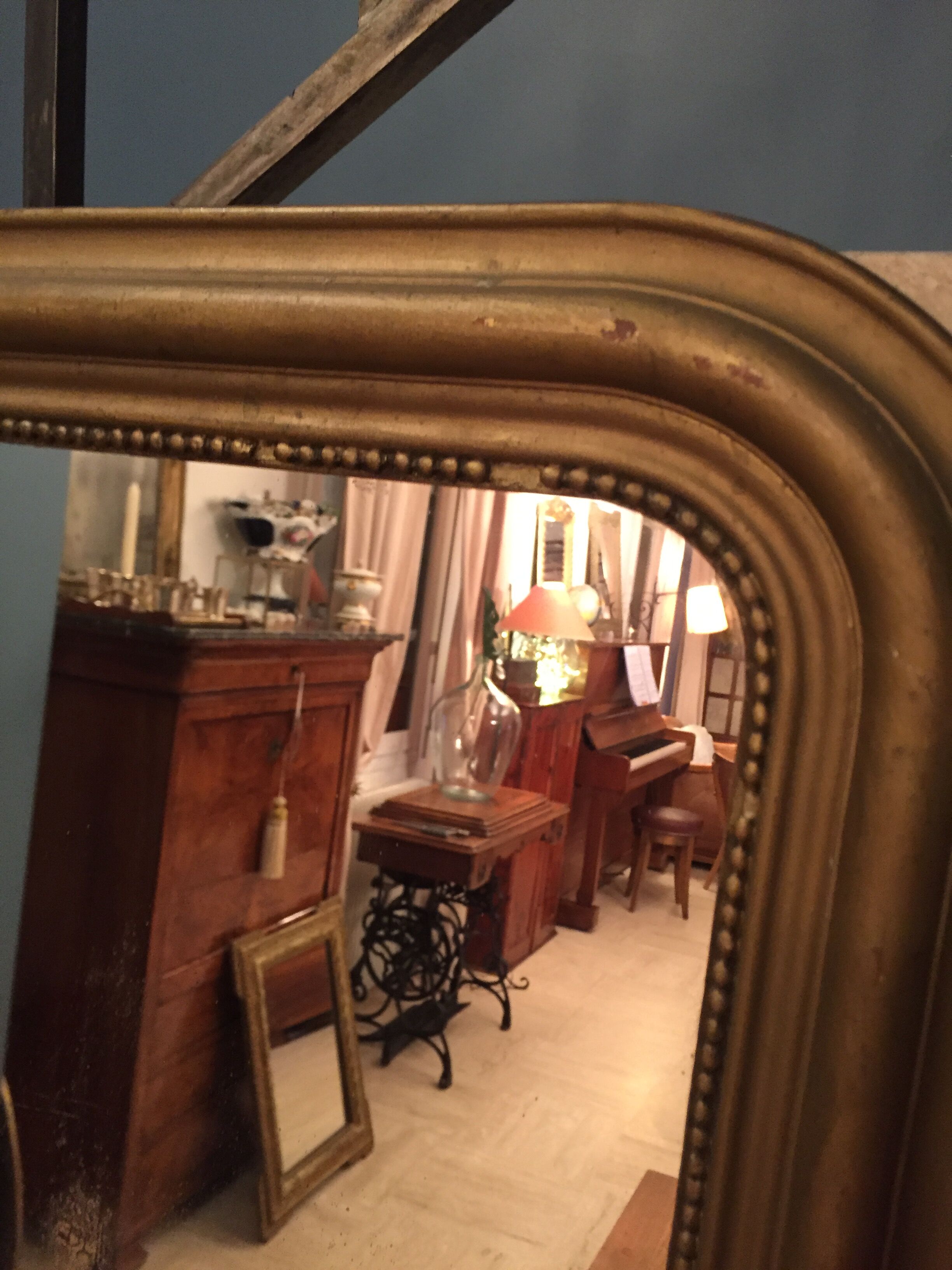 Miroir Louis Philippe bois doré XIXeme