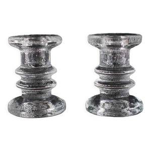 Paire de bougeoirs en - verre timo