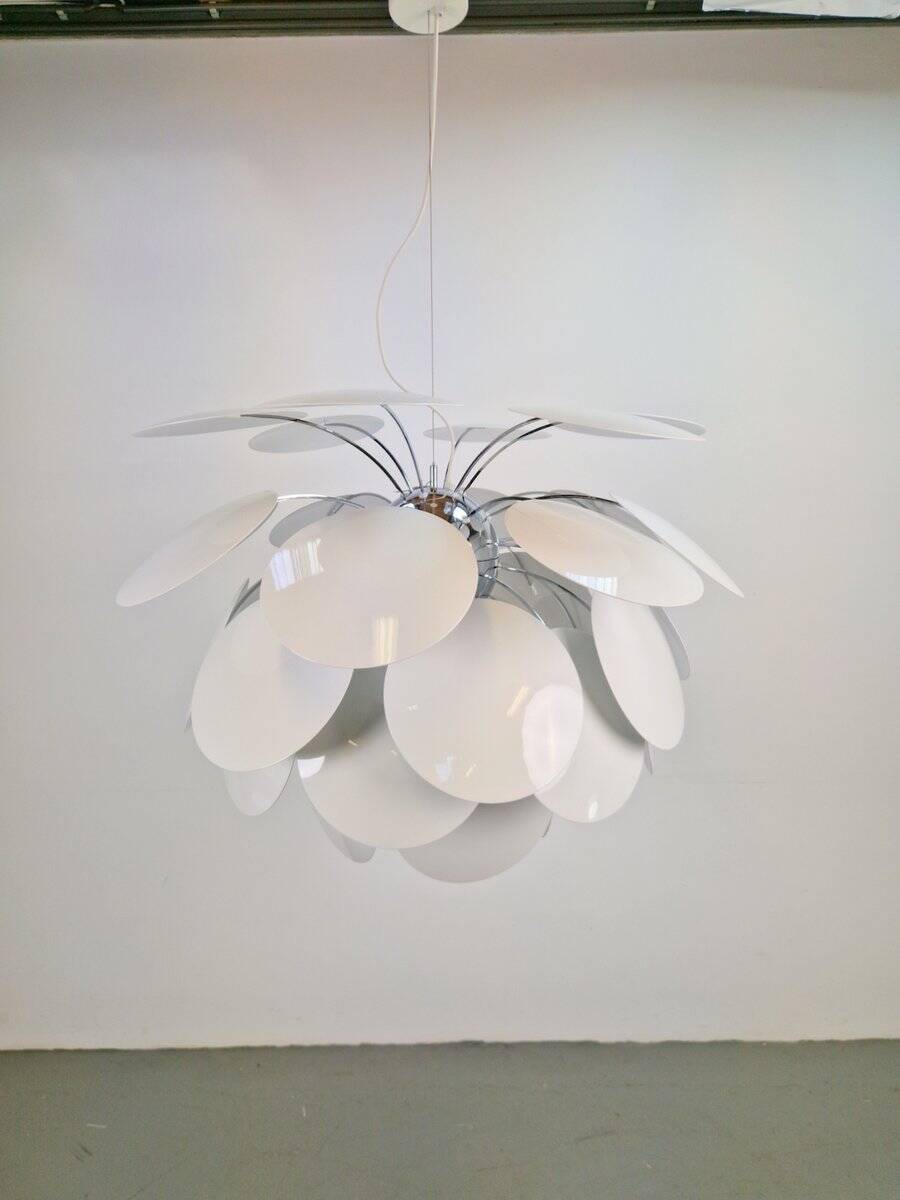 Suspension Discocó blanche par Christophe Mathieu pour Marset, années 2000.