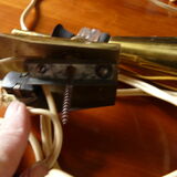 applique torchère vintage laiton et plexiglas avec interupteur