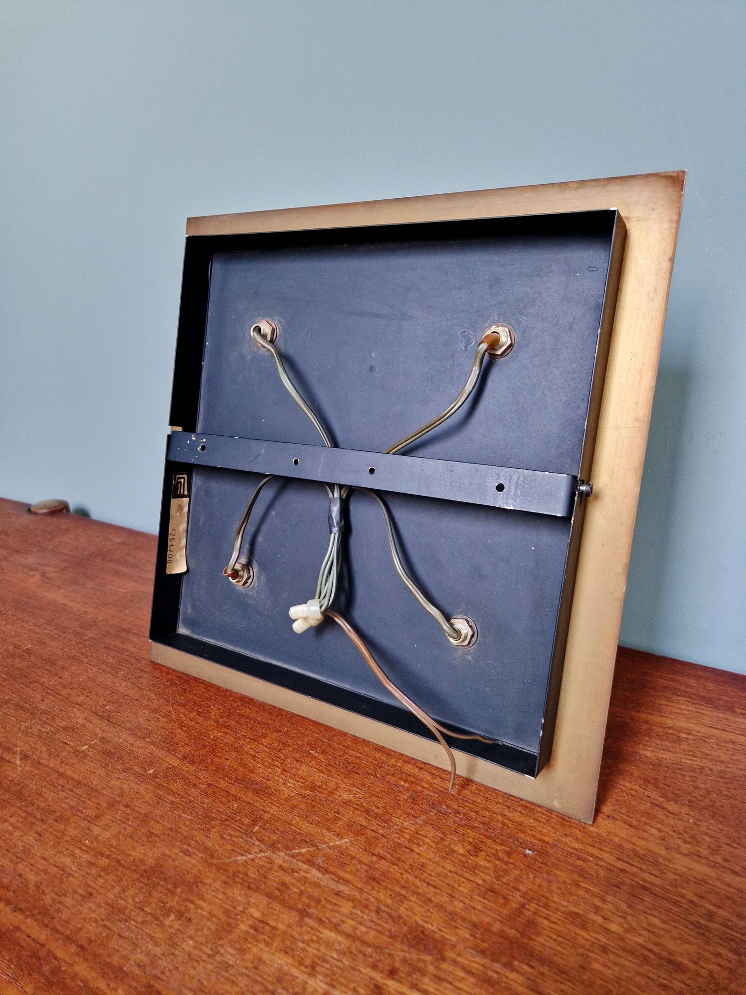 Space Age ceiling light/wall lamp in brass, Cosack Leuchten, 1970.