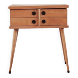 Worker/ Renovated vintage Scandinavian bedside table, 1950s-60s