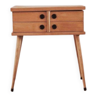 Worker/ Renovated vintage Scandinavian bedside table, 1950s-60s